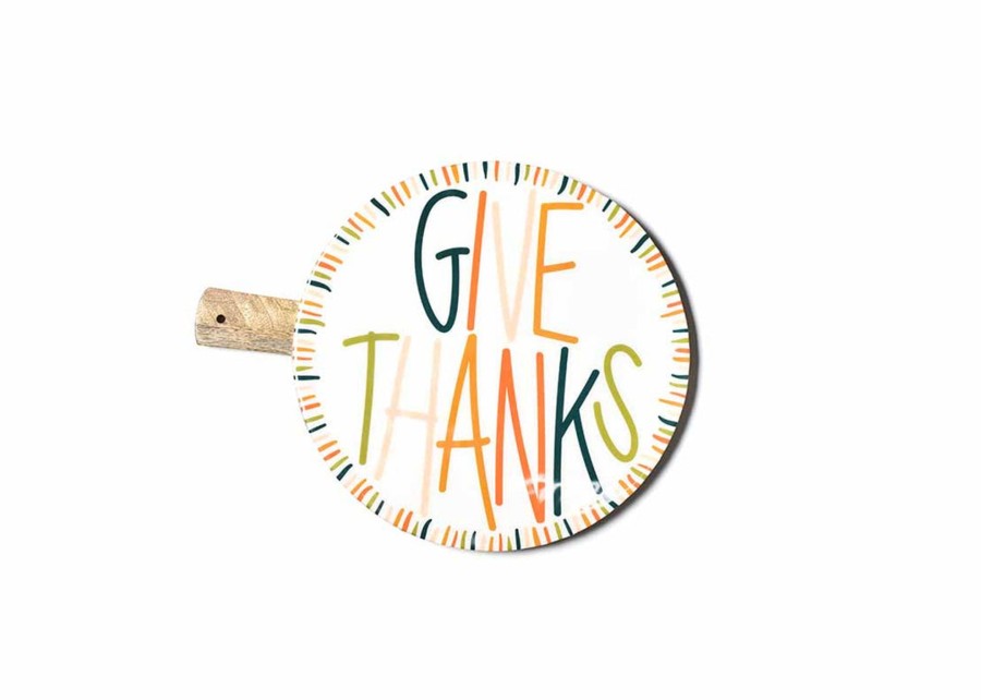 Entertaining Coton Colors by Laura Johnson | Give Thanks Dusk Mango Wood Medium Round Board