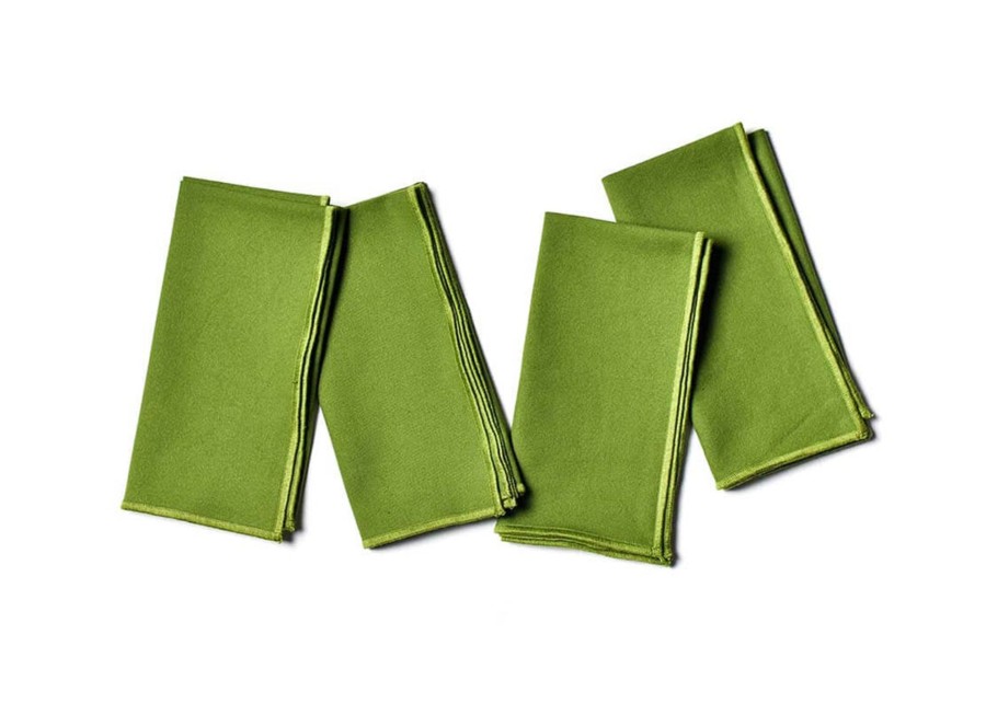 Entertaining Coton Colors by Laura Johnson | Color Block Olive Napkin, Set Of 4