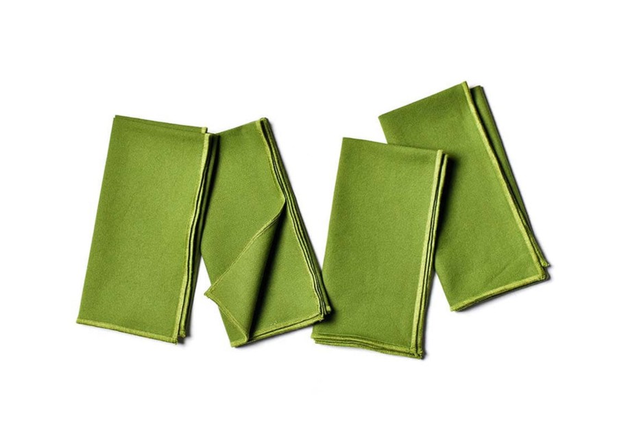 Entertaining Coton Colors by Laura Johnson | Color Block Olive Napkin, Set Of 4