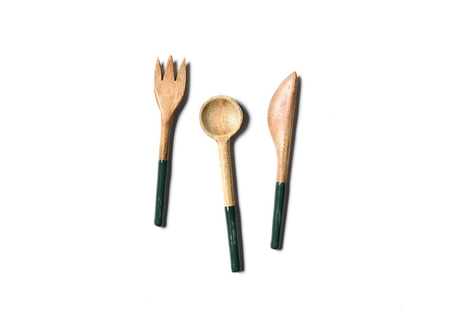 Entertaining Coton Colors by Laura Johnson | Fundamentals Pine Wood Appetizer Utensils, Set Of 3