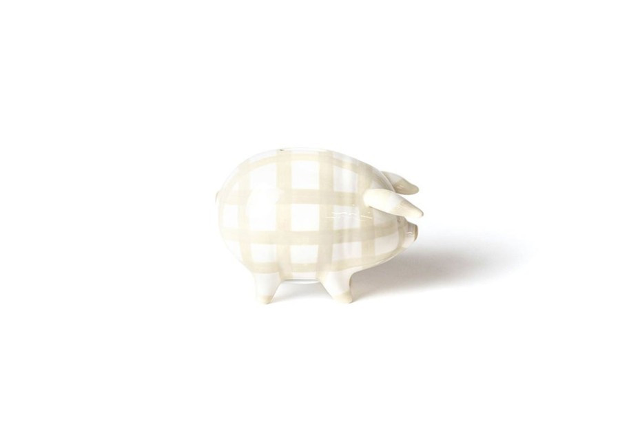 Commemorative Keepsakes Coton Colors by Laura Johnson | Ecru Gingham Piggy Bank