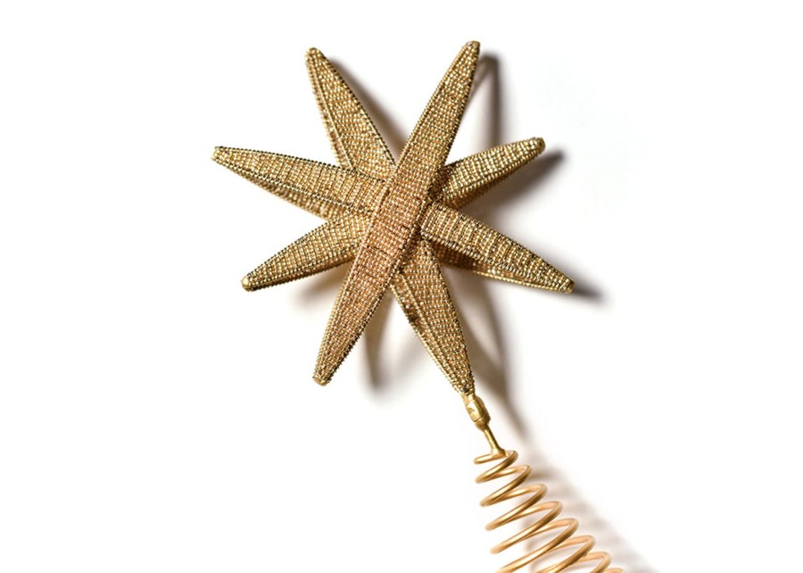 Home Coton Colors by Laura Johnson | Gold Beaded Star Small Tree Topper