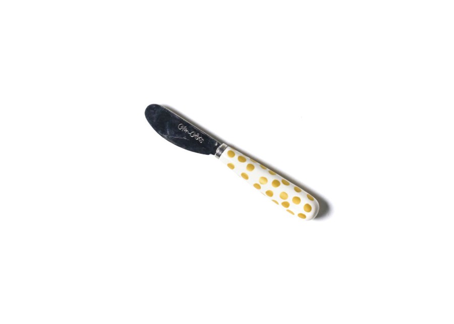 Entertaining Coton Colors by Laura Johnson | Gold Small Dot Appetizer Spreader