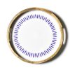 Entertaining Coton Colors by Laura Johnson | Iris Blue Drop Mango Wood Round Handled Tray