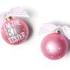 Ornaments Coton Colors by Laura Johnson | Big Sister Popper Glass Ornament