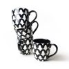 Tabletop Coton Colors by Laura Johnson | Black Arabesque Mug Set Of 4