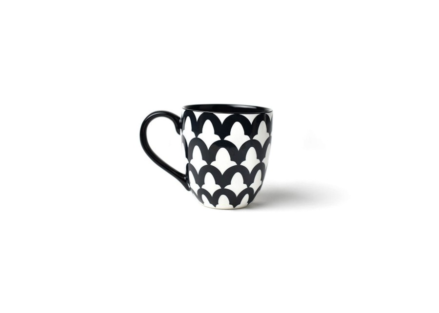 Tabletop Coton Colors by Laura Johnson | Black Arabesque Mug Set Of 4