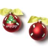 Commemorative Keepsakes Coton Colors by Laura Johnson | Merry & Bright Vintage Tree Glass Ornament