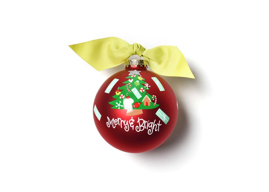 Commemorative Keepsakes Coton Colors by Laura Johnson | Merry & Bright Vintage Tree Glass Ornament