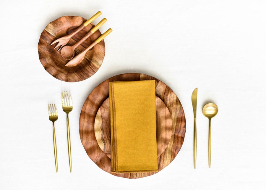 Entertaining Coton Colors by Laura Johnson | Fundamental Brass Wood Appetizer Spoon