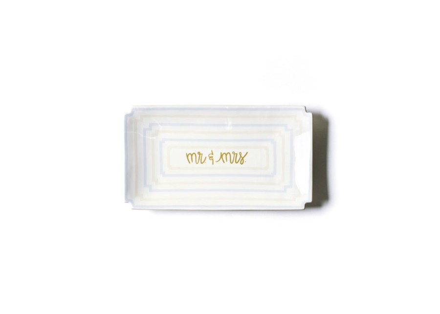 Commemorative Keepsakes Coton Colors by Laura Johnson | Ecru Mr. And Mrs. Notch Tray