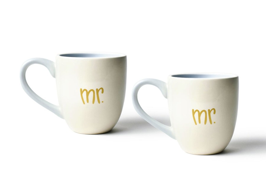 Commemorative Keepsakes Coton Colors by Laura Johnson | Ecru Mr. And Mr. Mugs, Set Of 2