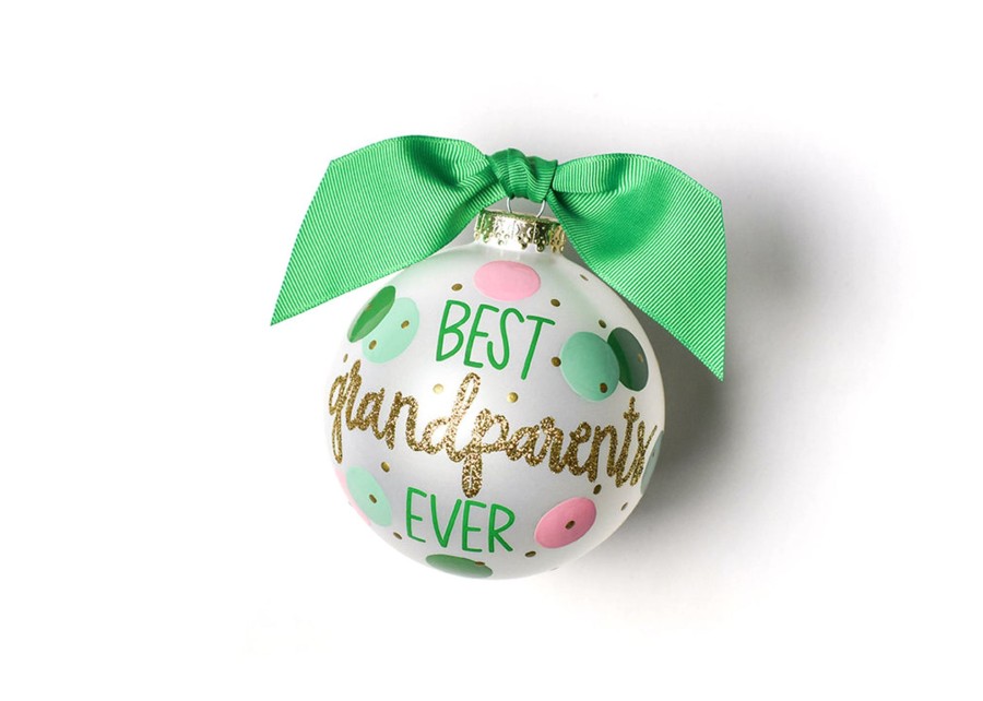 Ornaments Coton Colors by Laura Johnson | Best Grandparents Ever Glass Ornament