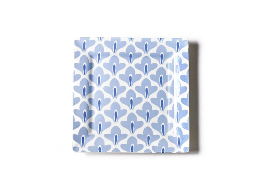 Entertaining Coton Colors by Laura Johnson | Iris Blue Sprout Square Platter, Set Of 4