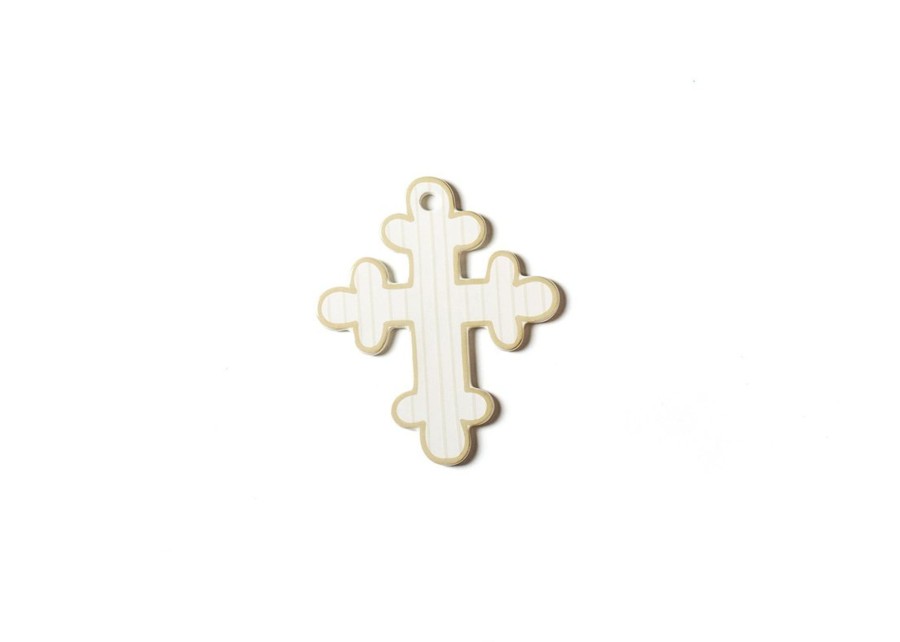 Commemorative Keepsakes Coton Colors by Laura Johnson | Ecru Pinstripe 6" Cross