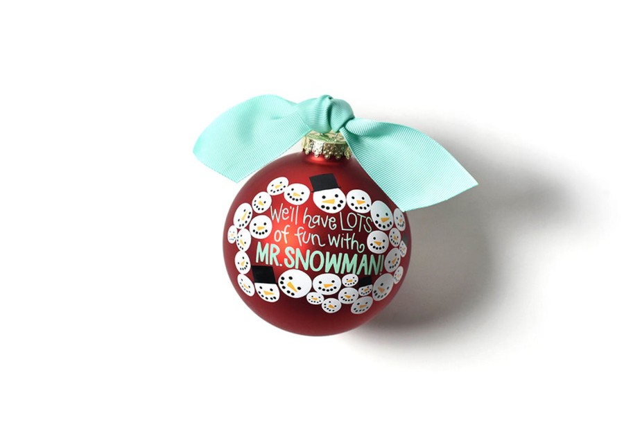 Ornaments Coton Colors by Laura Johnson | Fun With Mr. Snowman Glass Ornament