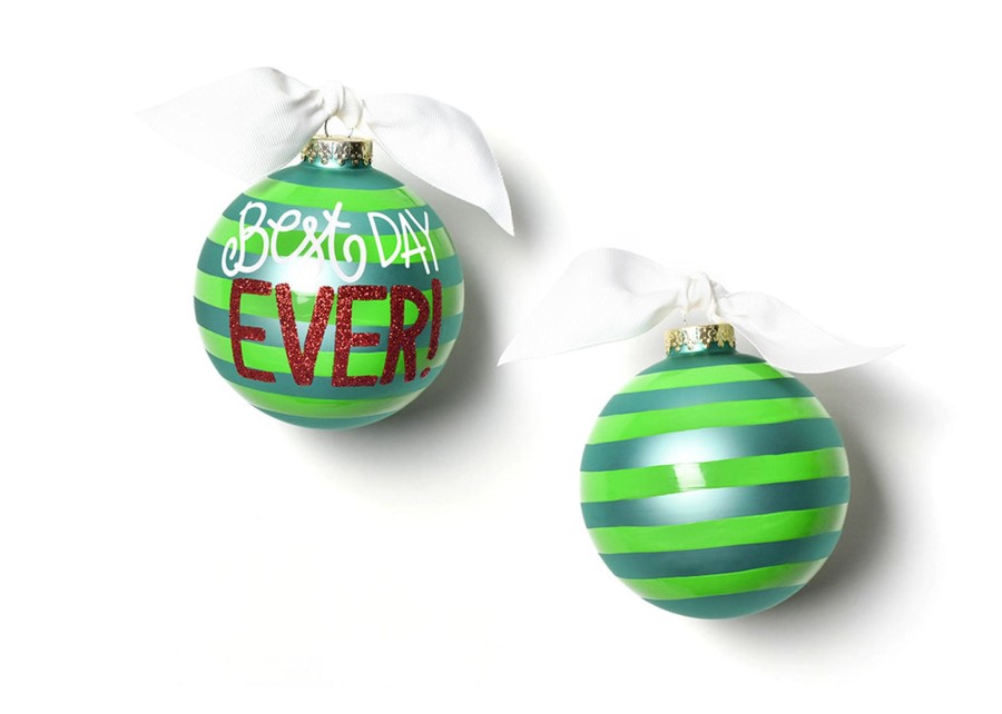 Commemorative Keepsakes Coton Colors by Laura Johnson | Best Day Ever Glass Ornament