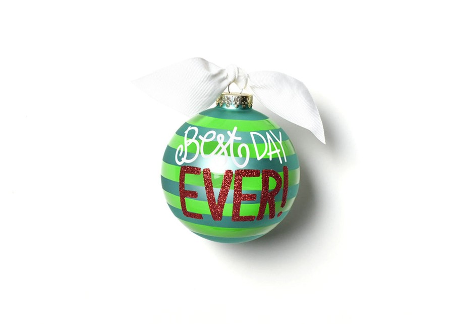 Commemorative Keepsakes Coton Colors by Laura Johnson | Best Day Ever Glass Ornament