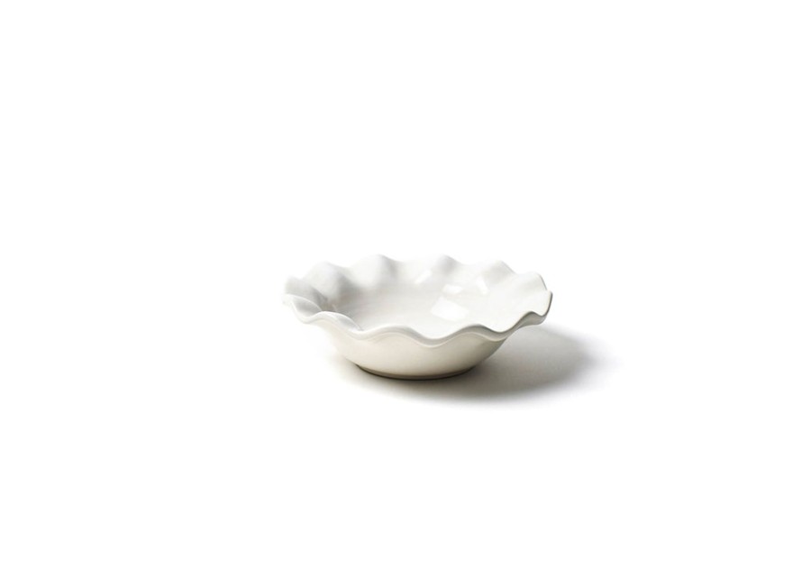 Tabletop Coton Colors by Laura Johnson | Signature White Ruffle Flare Small Bowl, Set Of 4