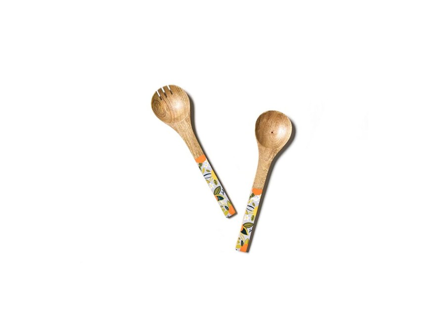 Entertaining Coton Colors by Laura Johnson | Citrus Mango Wood Salad Server Set