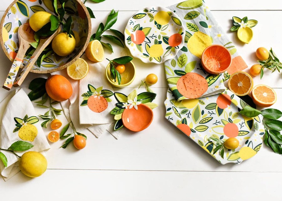 Entertaining Coton Colors by Laura Johnson | Citrus Mango Wood Salad Server Set