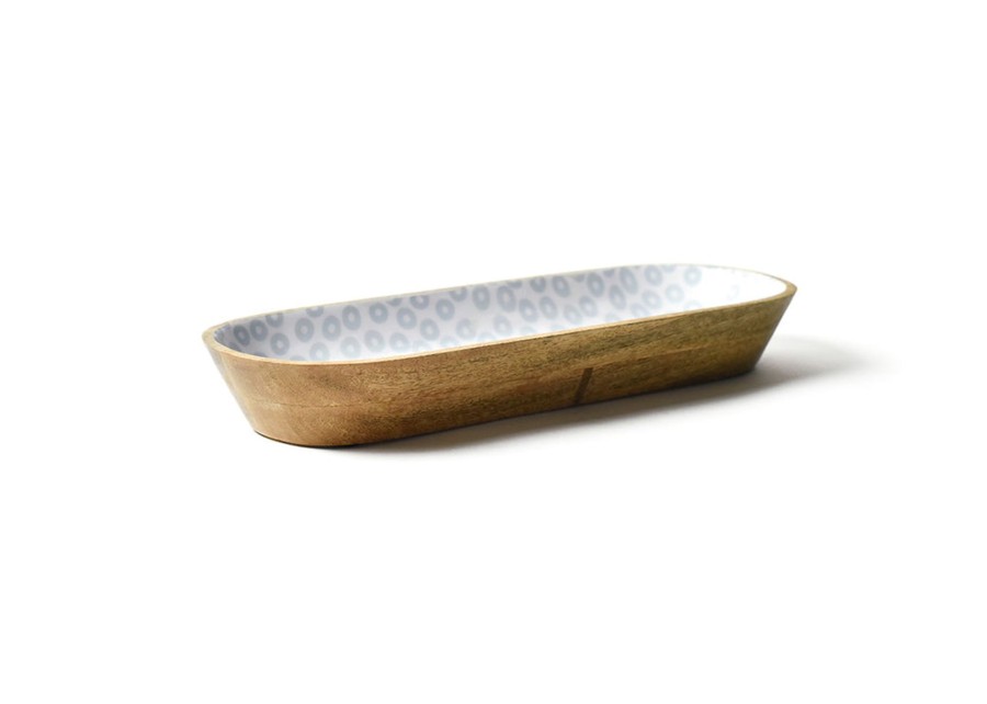 Entertaining Coton Colors by Laura Johnson | Iris Blue Pip Mango Wood Dough Bowl