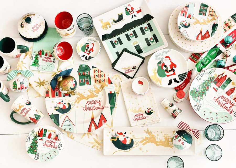 Entertaining Coton Colors by Laura Johnson | Christmas In The Village Rooftop Square Platter