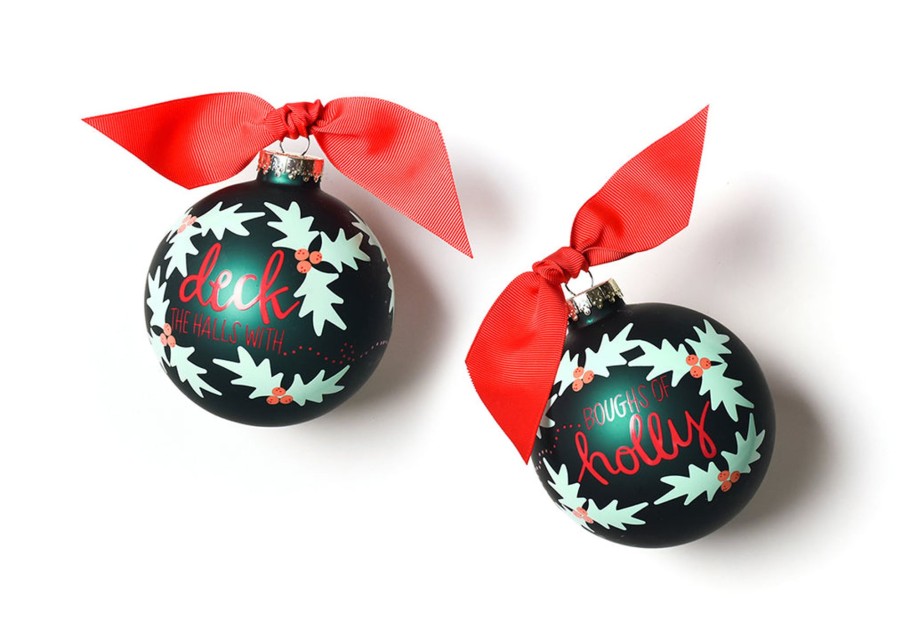 Ornaments Coton Colors by Laura Johnson | Boughs Of Holly Glass Ornament