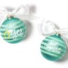 Ornaments Coton Colors by Laura Johnson | She Said Yes Just Engaged Glass Ornament