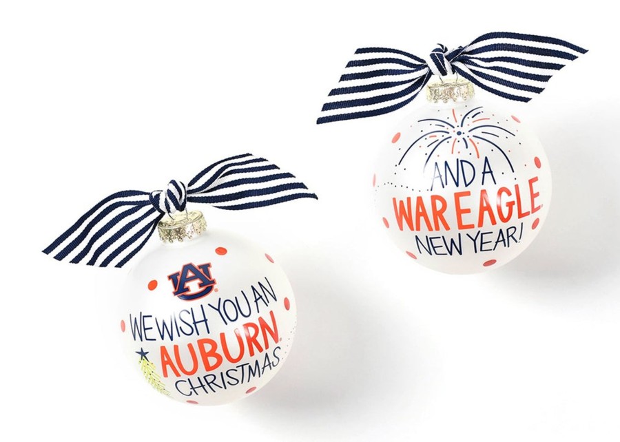 Ornaments Coton Colors by Laura Johnson | Auburn We Wish You Glass Ornament