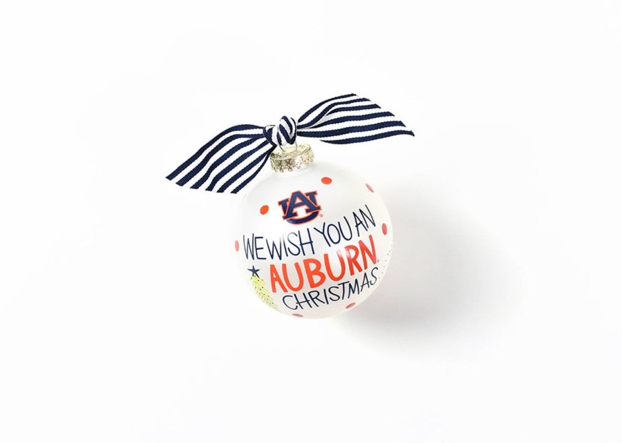 Ornaments Coton Colors by Laura Johnson | Auburn We Wish You Glass Ornament