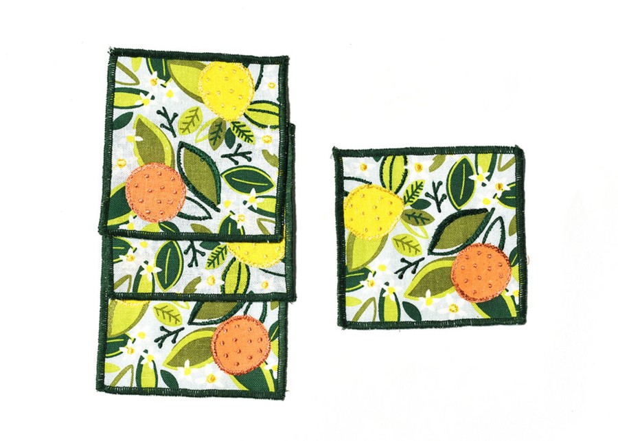 Entertaining Coton Colors by Laura Johnson | Citrus Print Cocktail Napkins, Set Of 4