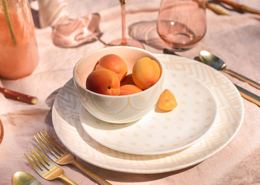 Tabletop Coton Colors by Laura Johnson | Blush Quatrefoil Salad Plate