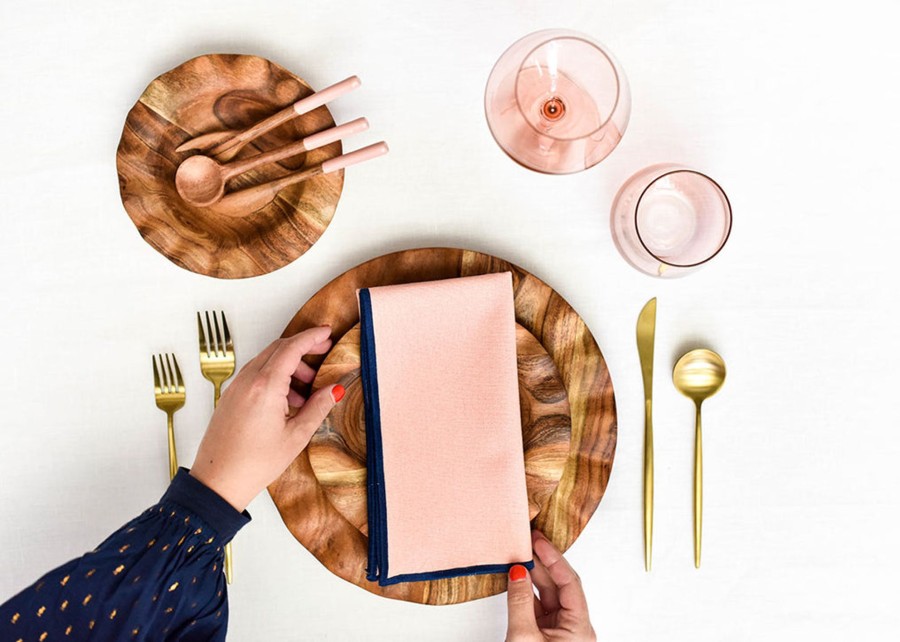 Tabletop Coton Colors by Laura Johnson | Fundamental Wood Ruffle Dinner Plate