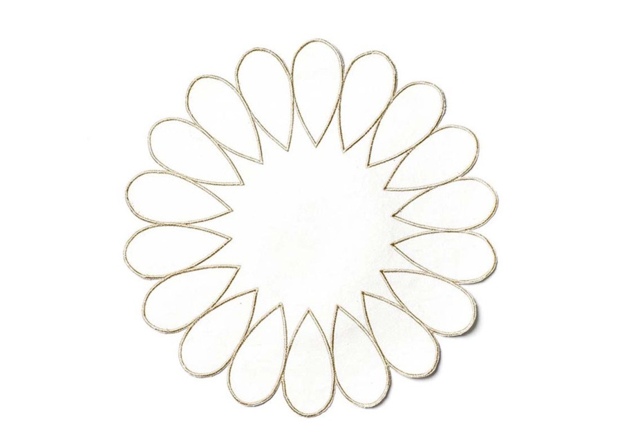 Entertaining Coton Colors by Laura Johnson | Deco Gold Scallop Round Placemat, Set Of 4