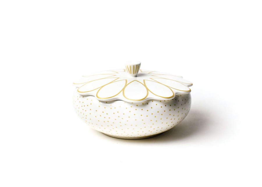 Entertaining Coton Colors by Laura Johnson | Deco Gold Scallop Covered Bowl