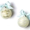 Ornaments Coton Colors by Laura Johnson | Stripe Mother Of The Bride Glass Ornament