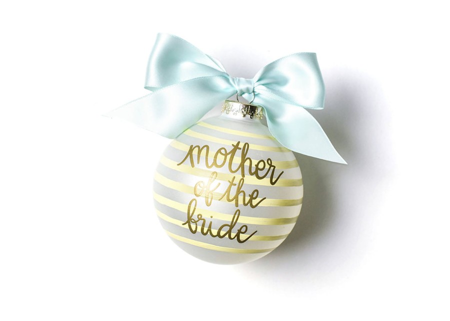 Ornaments Coton Colors by Laura Johnson | Stripe Mother Of The Bride Glass Ornament