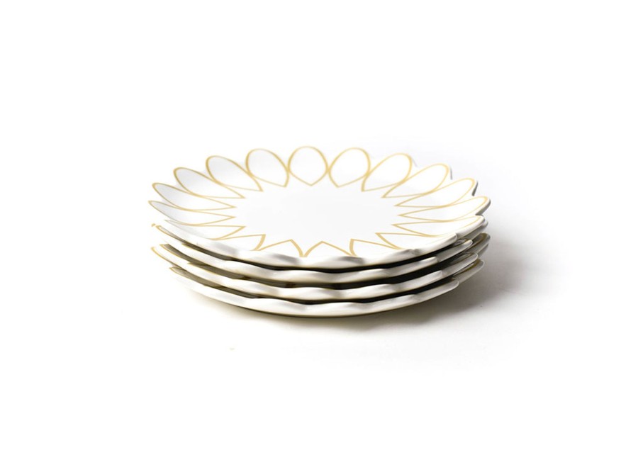 Tabletop Coton Colors by Laura Johnson | Deco Gold Scallop Dinner Plate, Set Of 4