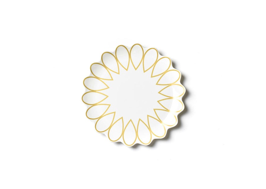 Tabletop Coton Colors by Laura Johnson | Deco Gold Scallop Dinner Plate, Set Of 4