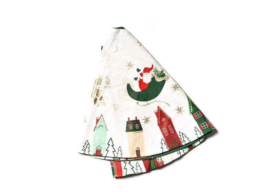 Home Coton Colors by Laura Johnson | Flying Santa Tree Skirt