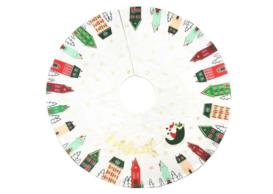 Home Coton Colors by Laura Johnson | Flying Santa Tree Skirt