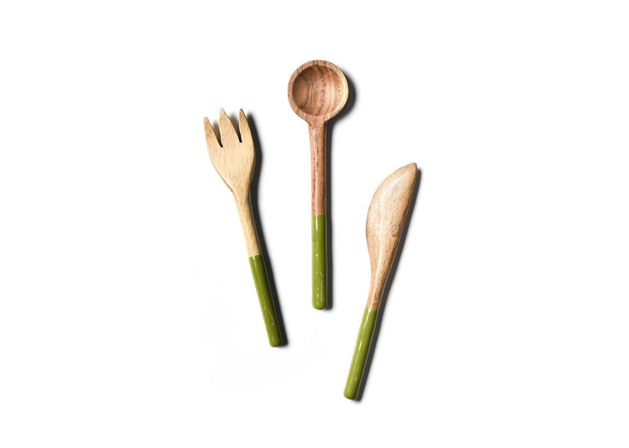 Entertaining Coton Colors by Laura Johnson | Fundamentals Olive Wood Appetizer Utensils, Set Of 3