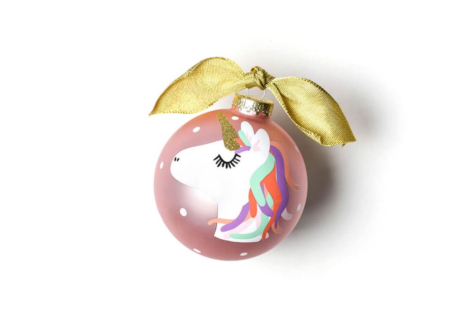 Ornaments Coton Colors by Laura Johnson | Unicorn Glass Ornament