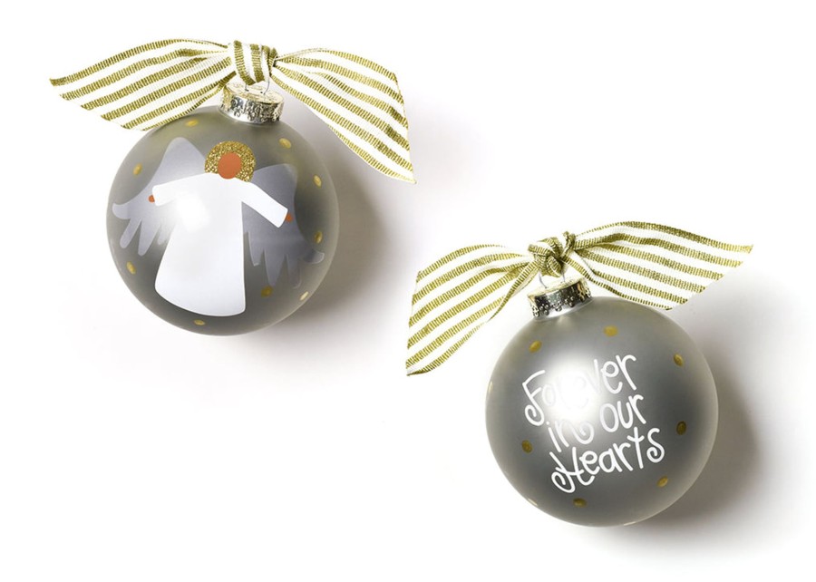 Ornaments Coton Colors by Laura Johnson | Forever In Our Hearts Glass Ornament, Brown Skin