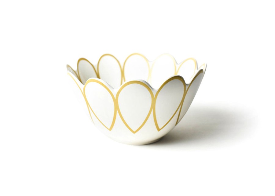 Entertaining Coton Colors by Laura Johnson | Deco Gold 9" Scallop Bowl