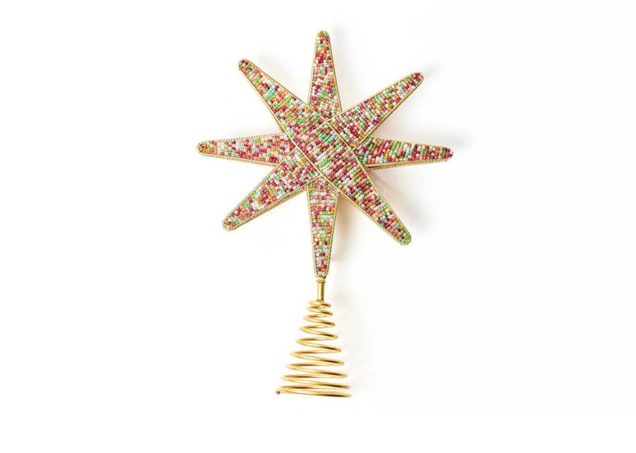 Home Coton Colors by Laura Johnson | Multi Beaded Star Large Tree Topper