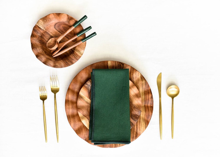 Entertaining Coton Colors by Laura Johnson | Fundamental Pine Wood Appetizer Fork