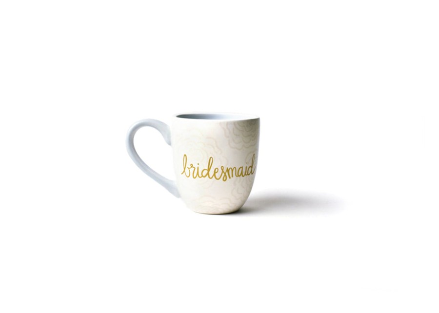 Commemorative Keepsakes Coton Colors by Laura Johnson | Ecru Floral Bridesmaid Mug