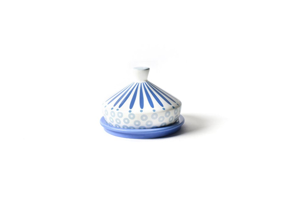 Entertaining Coton Colors by Laura Johnson | Iris Blue Burst Round Butter Dish